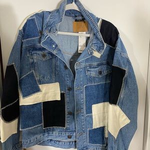 UO Patchwork Denim Jean Jacket